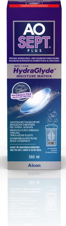 Produktbild AOSept HydraGlyde, Peroxid Reinigungs- und Desinfektionslösung, 360 ml (Peroxid-System, 360 ml)