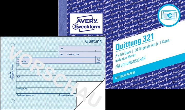 Actual product image Avery Receipt incl. VAT (50 x)