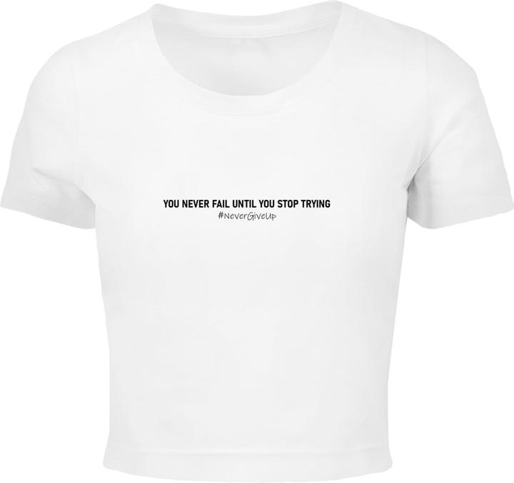 Image du produit Merchcode Ladies Never Give Up Cropped Tee - 191025 (L)