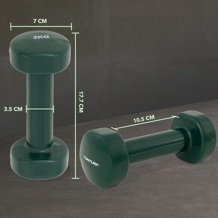 Immagine prodotto Tunturi Vinyl Kurzhanteln (2 x 2 kg)