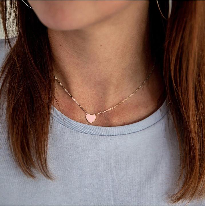 Immagine prodotto Glanzstücke München Cuore da donna in argento rosa oro 40,0 cm di base + 5,0 cm di estensione - 8968 (Argento, 40 - 45 cm)