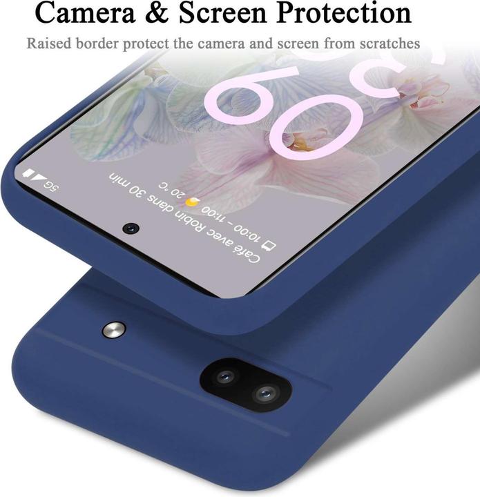 Actual product image Cadorabo Bumper Case for Google PIXEL 6A TPU Liquid Silicone Cover for Google PIXEL 6A (Google Pixel 6a)
