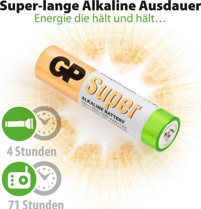 Immagine prodotto GP Batteries Super Alcalina (8 pz., AAA, 2400 mAh)