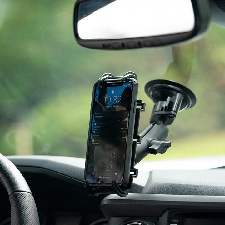 Produktbild RAM Mounts Quick-Grip Uni Saugfuss, B-Kugel, mittlerer Arm