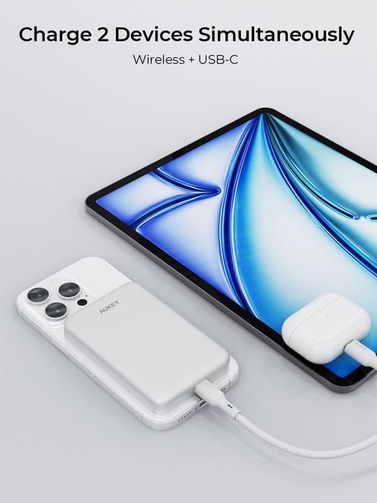 Produktbild Aukey MAG FUSION SLIM - Powerbank (10000 mAh, 10000 W, 36000 Wh)