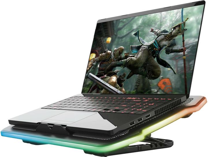 Actual product image Trust GXT 1126 AURA Multicolour-Illuminated Laptop Cooling Stand