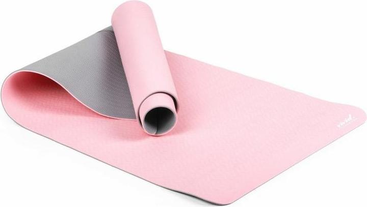 Actual product image Sko Yoga mat GYMSTICK Vivid line 61330TU 170x60x0,4cm Turquoise / Gray (4 mm)