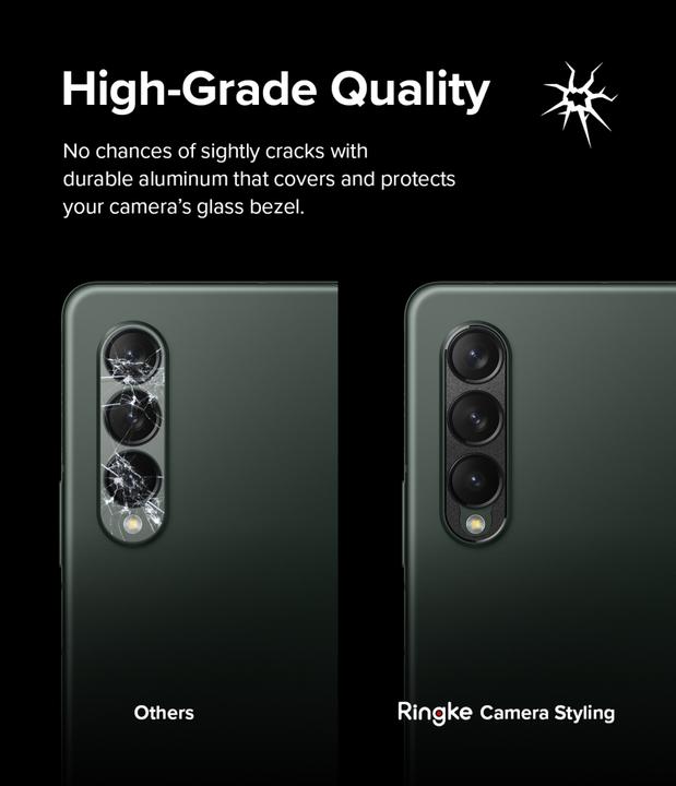 Produktbild Ringke Galaxy Z Fold 3 Camera Styling camera island protector Black (1 Stück, Samsung Galaxy Z Fold3)