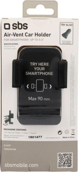 Produktbild SBS Universalhalterung für Autos für Smartphone bis zu 5"