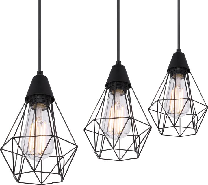 Produktbild Globo Hängelampe ISABELLA, Metall schwarz, 15351-3H (E27)