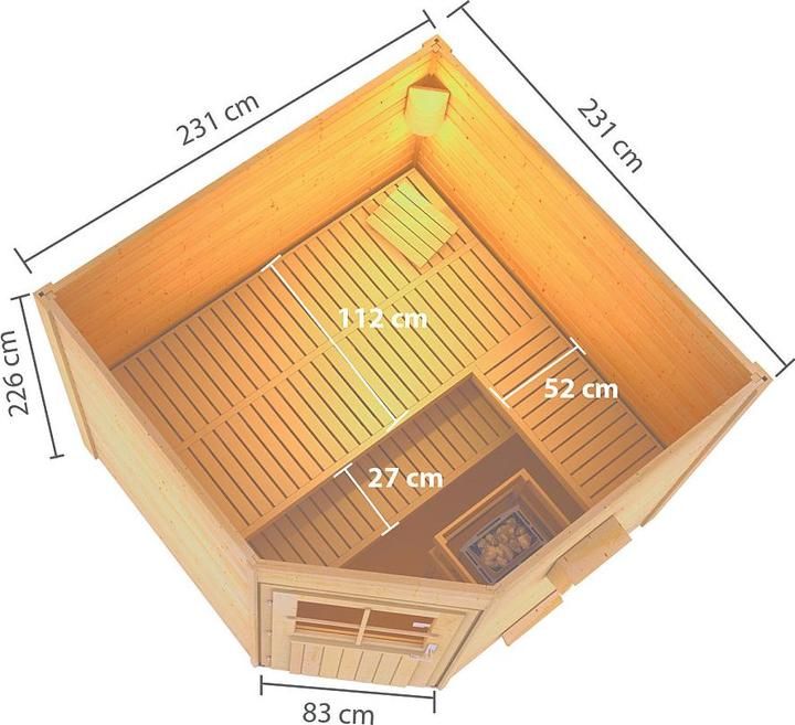 Produktbild Karibu Saunahaus Heikki Eckeinstieg (9 KW externe Steuerung)