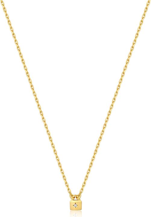 Ania Haie Gold Padlock Necklace (925er Silber, 40 cm)