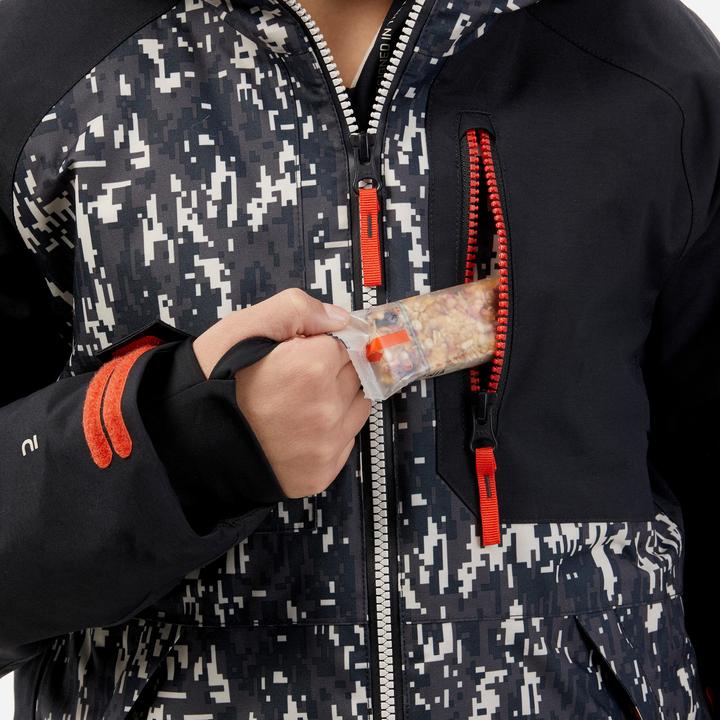 Produktbild Wedze Snowboardjacke Kinder - SNB 500 Camouflage schwarz (128)
