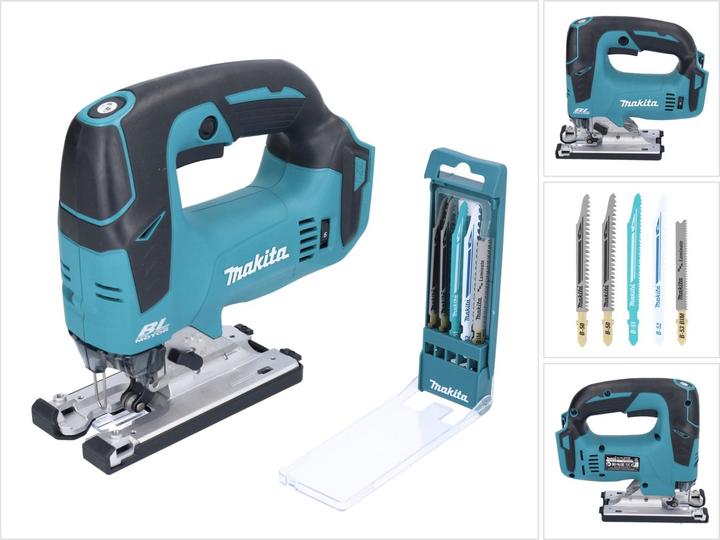Actual product image Makita DJV 182 Z Battery jigsaw 18 V Brushless + 5 pcs. jigsaw blade set - without battery, without charger