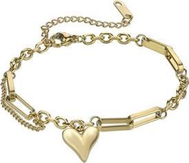 Marc Malone Scarlet Gold Bracelet Mcb24003g - Gold-Plated Bracelet With A Heart