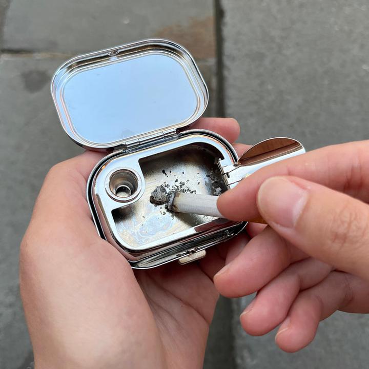 Actual product image Kikkerland Mountains On The Go Ashtray