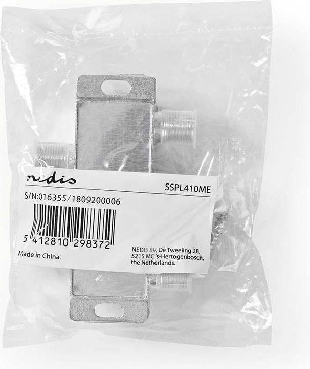 Actual product image Nedis Satellite Splitter | 5 - 2400 MHz | 11.5 dB | Number of inputs: 1 | Number of outputs: 4 | I (CAT5)