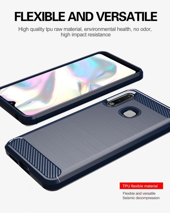 Image du produit Cadorabo TPU Ultra Slim carbon edelstahl Combi Cover (Samsung Galaxy A70e)
