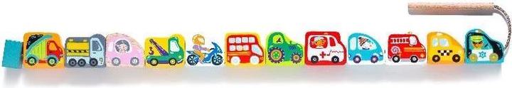Produktbild Cubika Holzfädelspiel fliegende Autos (Deutsch, Englisch, Französisch, Italienisch)
