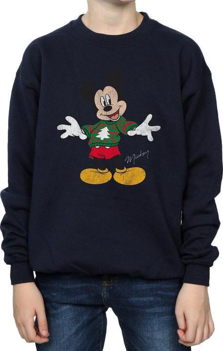 Disney Mickey Mouse Christmas Jumper Sweatshirt Jungen (116)