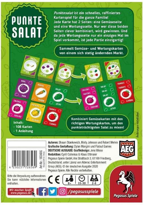 Actual product image Pegasus Family Game Points Salad (German)