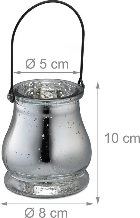 Actual product image Relaxdays 12x lantern (12 x, 8.5 x 8.5 x 10 cm)