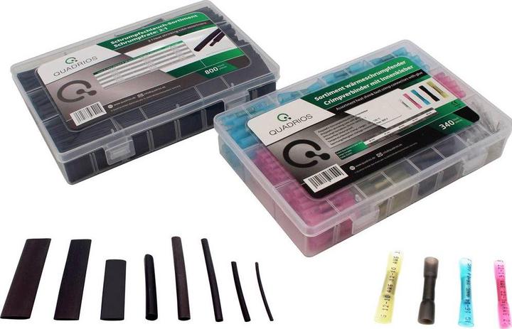 Actual product image Quadrios Butt connector set shrink crimp connector and shrink tubing 1140 parts