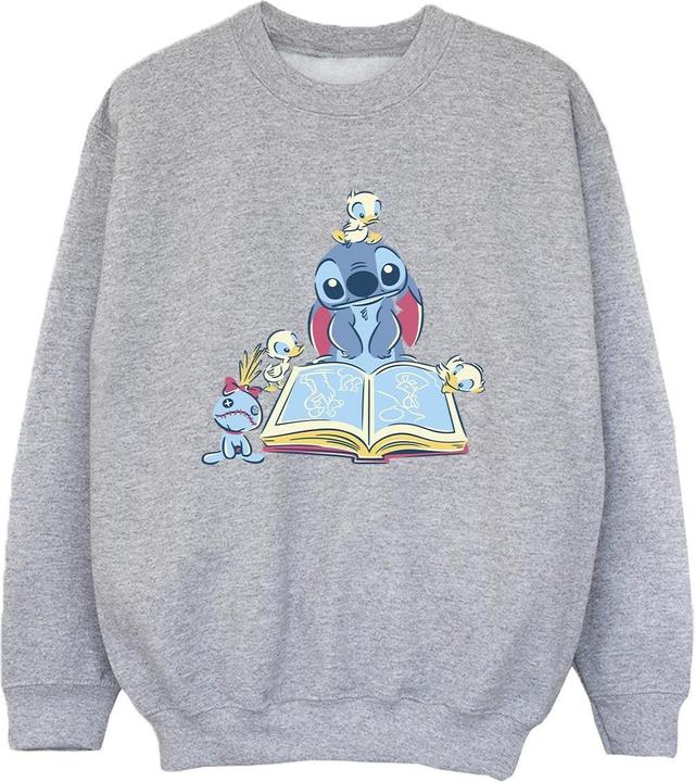 Disney Lilo & Stitch Reading A Book Sweatshirt Jungen