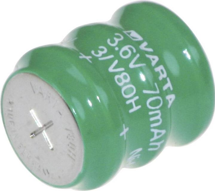 Immagine prodotto Varta V3/80H Batteria a bottone 80H NiMH 80 mAh 3,6 V 1 pz. (1 pz., 80 mAh)