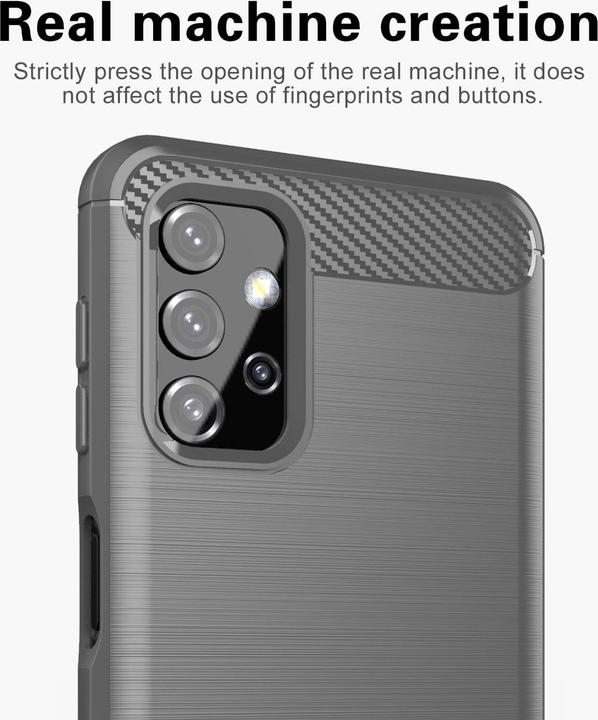 Immagine prodotto Cadorabo TPU Ultra sottile in acciaio inossidabile al carbonio Combi Cover (Samsung Galaxy A32 5G)