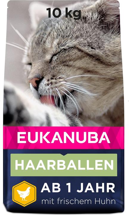 Image du produit Eukanuba Euk Cat Adult Hairball 1+ 10kg (Adulte, 10000 g)