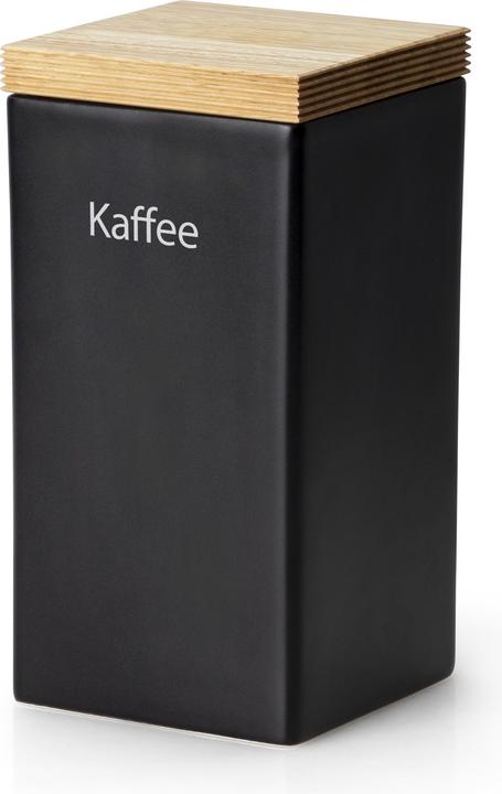 Actual product image Continenta Ceramic storage jar, 1200ml, black, 10x10xH20,5cm (1.20 l)