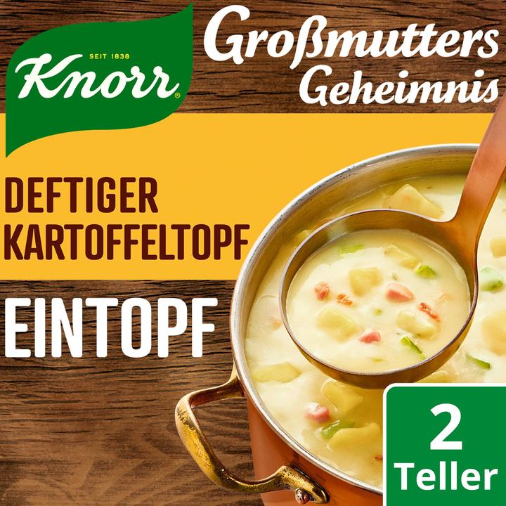 Produktbild Knorr Grossmutters Geheimnis - Deftiger Kartoffeltopf mit Speck & Lauch ergibt 600 ml (90 g)