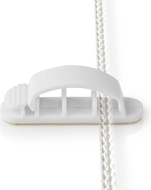 Immagine prodotto Nedis Gestione dei cavi Clip bloccate 3 pezzi in silicone 55 mm Bianco