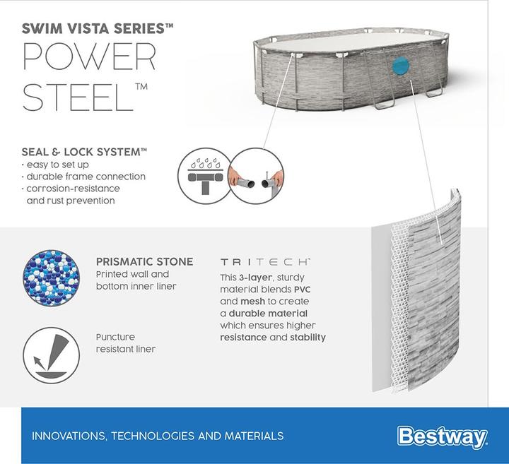Produktbild Bestway Power Steel Swim Vista Series (488 x 305 x 107 cm)