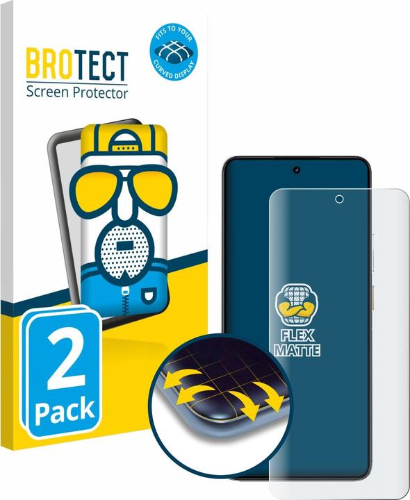 Produktbild BROTECT Fullscreen Schutzfolie Displayschutz Folie Matt Entspiegelungsfolie (2 Stück, Samsung Galaxy Z Flip3)