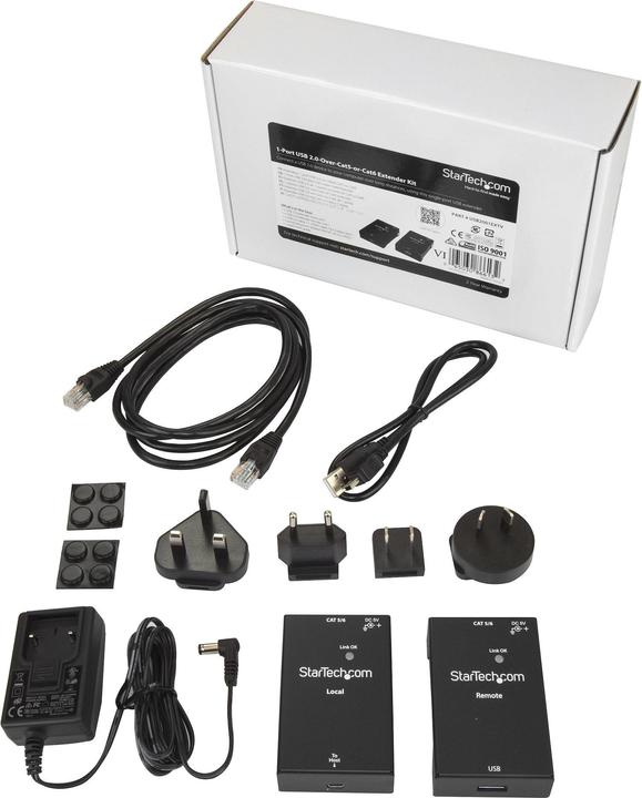 Actual product image StarTech 1 PORT USB 2.0 EXTENDER KIT (USB-A, 1 Ports)