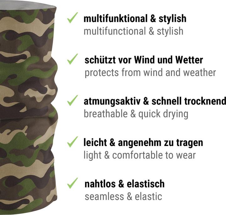 Actual product image Maskworld Schlauchschal Camouflage