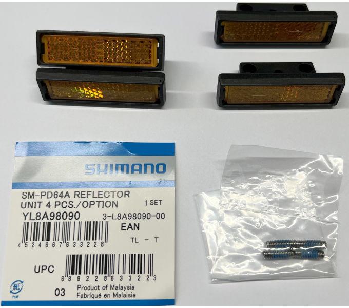 Actual product image Shimano SM-PD64A Reflector Set