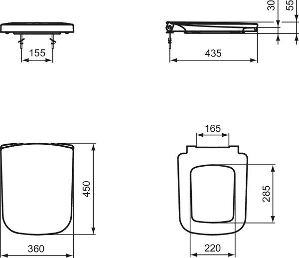 Actual product image Ideal Standard WC seat Mia/Strada white with soft-closing mechanism J469701