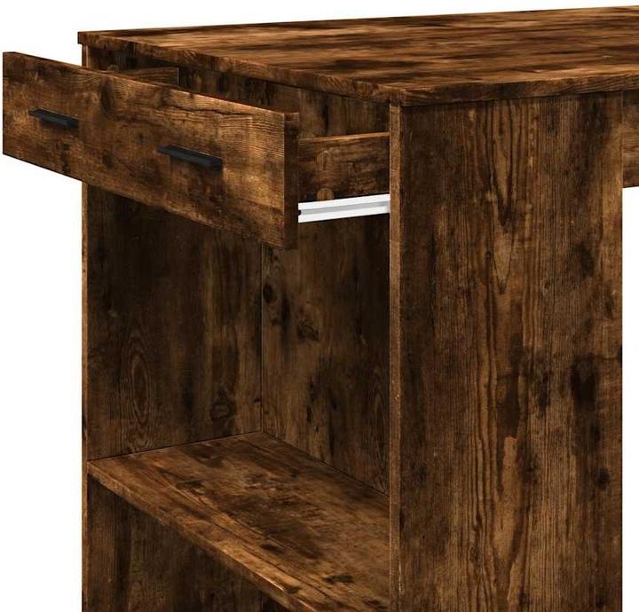 Immagine prodotto VidaXL Tavolo da bar Tavolo alto Tavolo da appoggio Tavolo da cucina Rovere fumé Materiale in legno