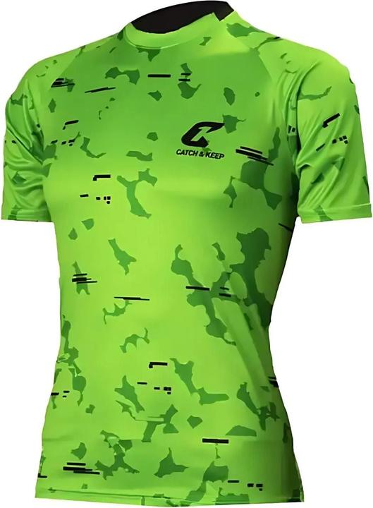 Actual product image Catch & Keep Trikot Green Camou Torwarttrikot Gr. XL Kurzarm Fussball Shirt (XL)