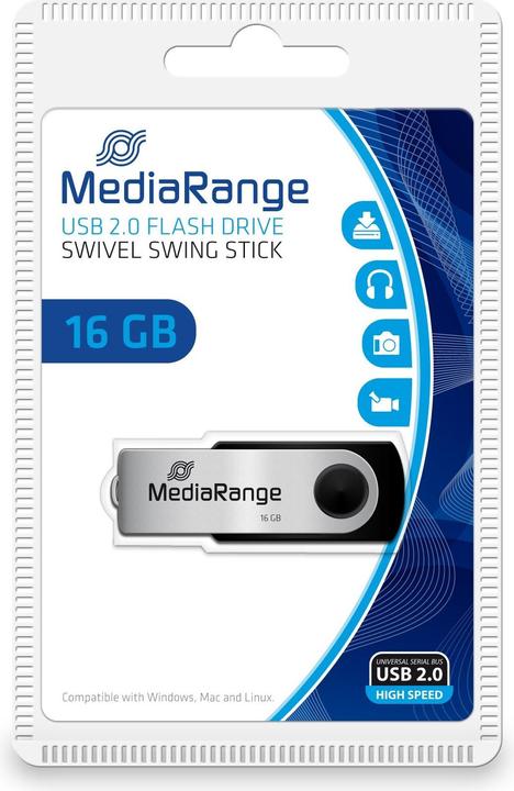Image du produit MediaRange Clé de mémoire MR910 (16 Go, USB-A)