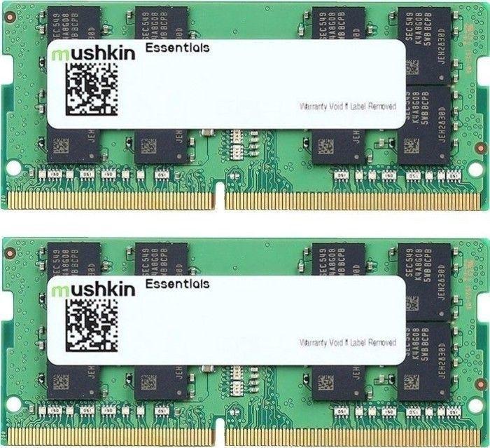 Productafbeelding Mushkin DDR4 - 16 GB -3200 - CL -22 - Dual Kit - RAM (MES4U320NF8GX2, Essentials). (2 x 8GB, 3200 MHz, DDR4 RAM, DIMM 288 pin)
