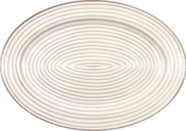 Greengate Dunes Servierplatte oval white 34x24cm