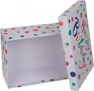 Immagine prodotto G. Wurm Set di scatole regalo, Buon Compleanno con puntini colorati in carta/cartone bianco, set di 3 (Scatola da regalo, 3 x)