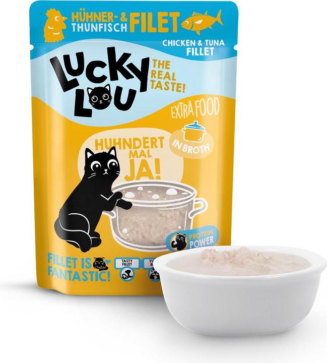 Image du produit Lucky Lou Filet de poulet-&thon en bouillon 70g (Adulte, 1 pcs, 70 g)