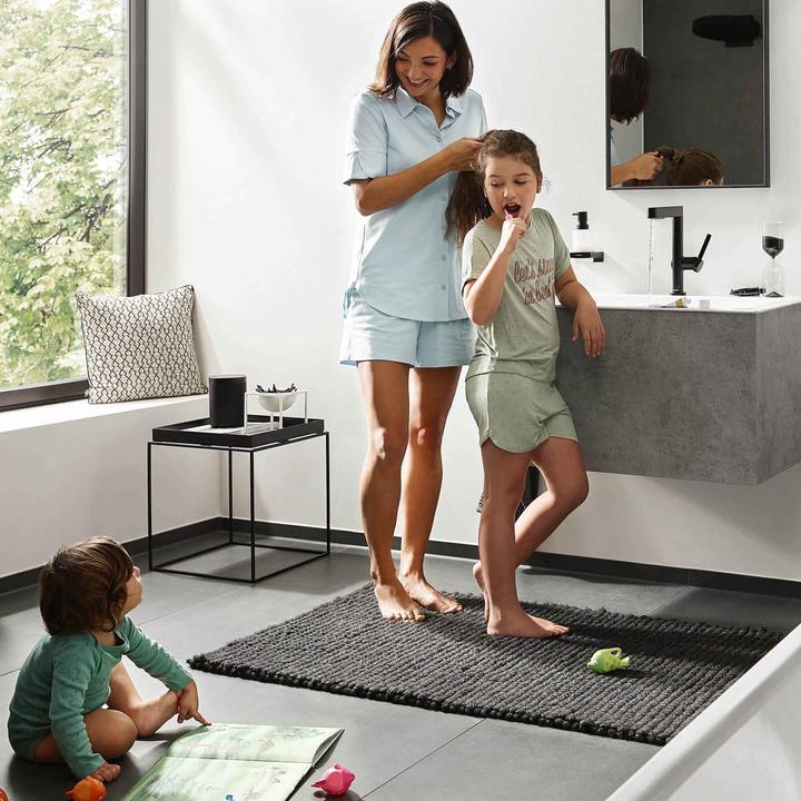 Produktbild hansgrohe Waschtischarmatur mit Einhebelmischer Finoris schwarz 76060670