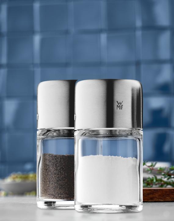 Produktbild WMF Salz und Pfefferstreuer Set 2tlg Streuer klein Bel Gusto Edelstahl matt (Pfeffer, Salz)