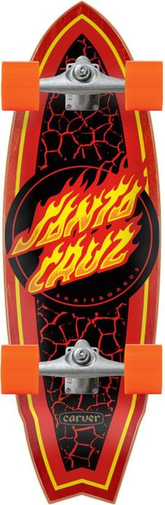 Santa Cruz Flame Dot Shark Surf Skate Carver CX (31.52")